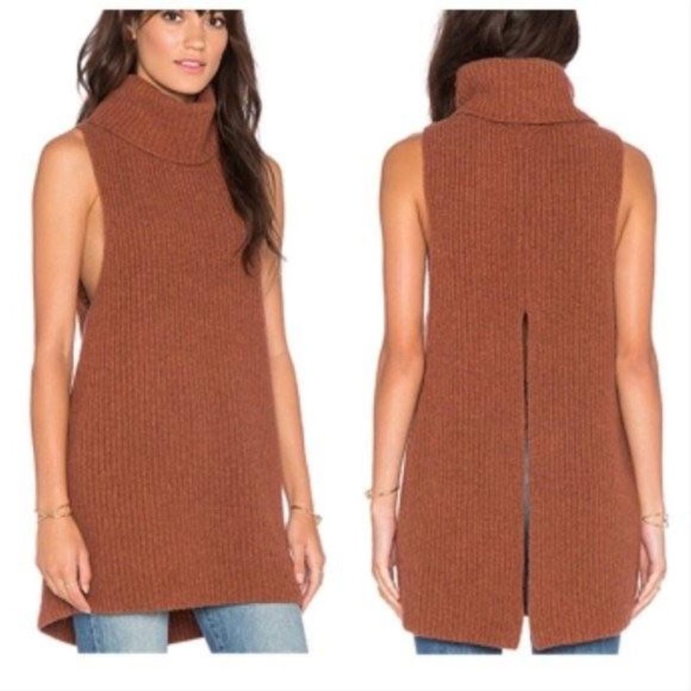 Free People Neet It Now Vest Open Back Small Burnt